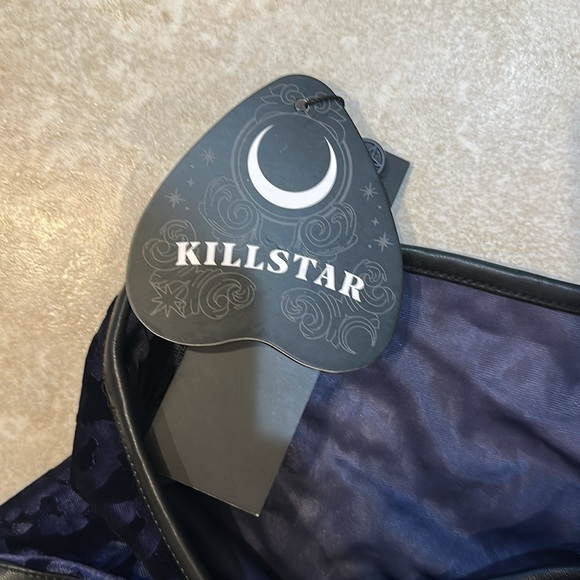 NWT! Killstar Barbarella Halter Bodysuit Plum 3X Velvet Leopard Cutout - Picture 6 of 10